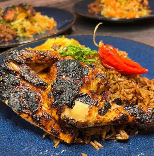 jamaican, jerk, chicken, rice, scotch bonnet